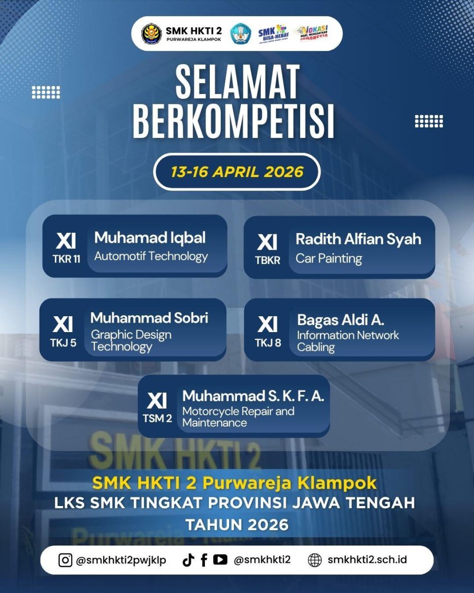 Dukung dan Doakan! 5 Siswa Terbaik SMK HKTI 2 Purwareja Klampok Maju ke LKS Tingkat Provinsi Jawa Tengah 2026